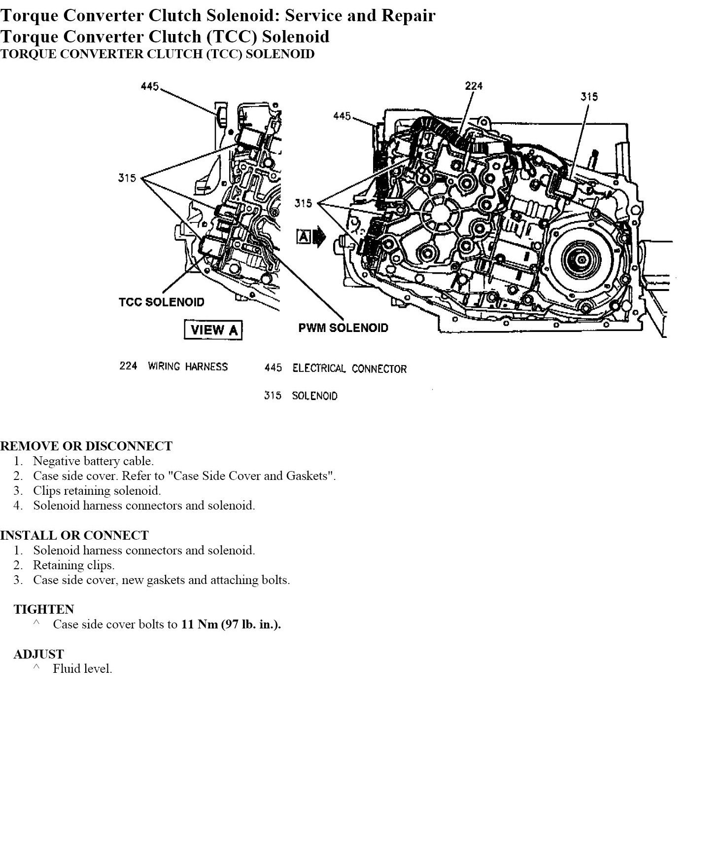 P0743 Torque Converter Clutch Circuit Electrical